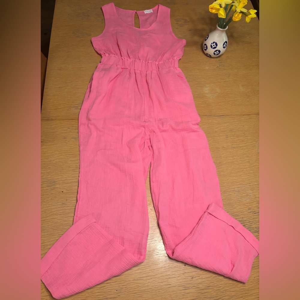 Pink Lily Sleeveless Pink Jumpsuit